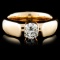 14K Yellow Gold 0.42ctw Diamond Ring