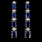 14K Gold 5.00ct Sapphire & 0.35ctw Diamond Earring