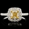 18K Gold 0.95ctw Fancy Diamond Ring