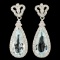 14K Gold 7.22ct Aquamarine & 1.05ctw Diamond Earri