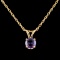14K Gold 0.54ctw Sapphire Pendant