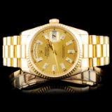 Rolex 18K YG Day-Date Presidential Wristwatch