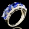 14K Gold 5.40ct Tanzanite & 0.58ctw Diamond Ring