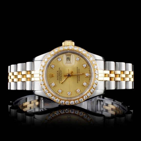 Rolex TT DateJust Diamond Ladies Watch