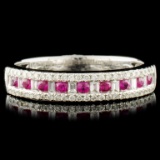 14K Gold 0.19ct Ruby & 0.25ctw Diamond Ring