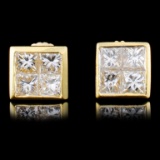 18K Gold 0.95ctw Diamond Earrings