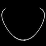 18k White Gold 6.80ct Diamond Necklace
