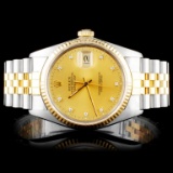 Rolex Two Tone DateJust Diamond Watch