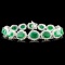14K Gold 17.53ct Emerald & 3.60ct Diamond Bracelet