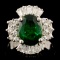 18K Gold 3.10ct Emerald & 0.86ctw Diamond Ring