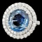 18K Gold 6.74ct Sapphire & 1.31ct Diamond Ring