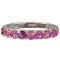 14k White Gold 0.95ct Pink Sapphire Ring