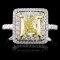 18K White Gold 2.57ctw Fancy Diamond Ring