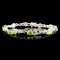 14K Gold 4.60ct Peridot & 0.31ctw Diamond Bracelet