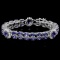 14k Gold 21.00ct Tanzanite & 1.55ct Diamond Brace