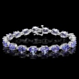 14k Gold 19.00ct Tanzanite & 0.75ct Diamond Brace