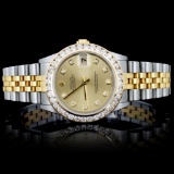 Rolex YG/SS DateJust 2.50ct Diamond 31MM Watch