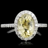 14K Gold 3.00ct Sapphire & 1.00ctw Diamond Ring