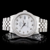 Rolex SS DateJust Diamond 36mm Wristwatch