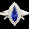 18K Gold 1.51ct Sapphire & 0.65ctw Diamond Ring