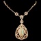 18K Gold 9.43ct Opal & 4.86ctw Diamond Necklace