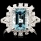 18K Gold 2.98ct Aquamarine & 0.64ctw Diamond Ring