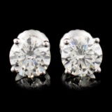 14K Gold 1.42ctw Diamond Earrings