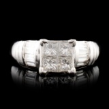 Platinum 0.84ctw Diamond Ring