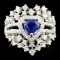 18K Gold 0.83ct Sapphire & 1.02ctw Diamond Ring