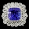 18K White Gold 4.14ct Tanzanite & 1.41ct Diamond R