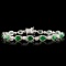 14K Gold 5.47ct Emerald & 1.83ctw Diamond Bracelet