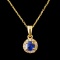 14K Gold 0.60ct Spinel & 0.13ctw Diamond Pendant