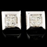 18K Gold 0.50ctw Diamond Earrings
