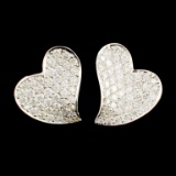 18K Gold 1.49ctw Diamond Earrings