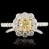 18K Gold 1.18ctw Fancy Diamond Ring