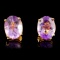 14K Gold 3.40ctw Amethyst Earrings