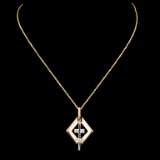 14K Gold 0.09ctw Diamond Pendant