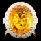 14K Gold 8.75ct Sapphire & 1.23ctw Diamond Ring