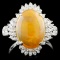 18K Gold 2.75ct Opal & 0.52ctw Diamond Ring