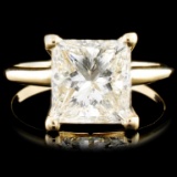 14K Gold 3.02ct Solitaire Diamond Ring