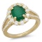 14K Gold 1.50ct Emerald & 1.00ct Diamond Ring