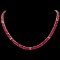 14k Gold 54.00ct Ruby & 1.35ct Diamond Necklace