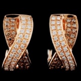 14K Gold 0.39ctw Fancy Diamond Earrings