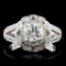 14K White Gold 2.96ctw Diamond Ring