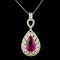 18K Gold 6.93ct Tourmaline & 1.73ctw Diamond Penda