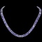 14k Gold 55.00ct Tanzanite & 1.35ct Diamond Neckl