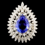 14K Gold 4.32ct Tanzanite & 1.38ctw Diamond Ring