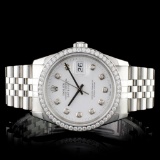 Rolex SS DateJust Diamond 36mm Watch