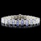 14K Gold 12.00ctw Tanzanite & 2.45ctw Diamond Brac