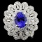 18K White Gold 2.27ct Tanzanite & 2.14ct Diamond R